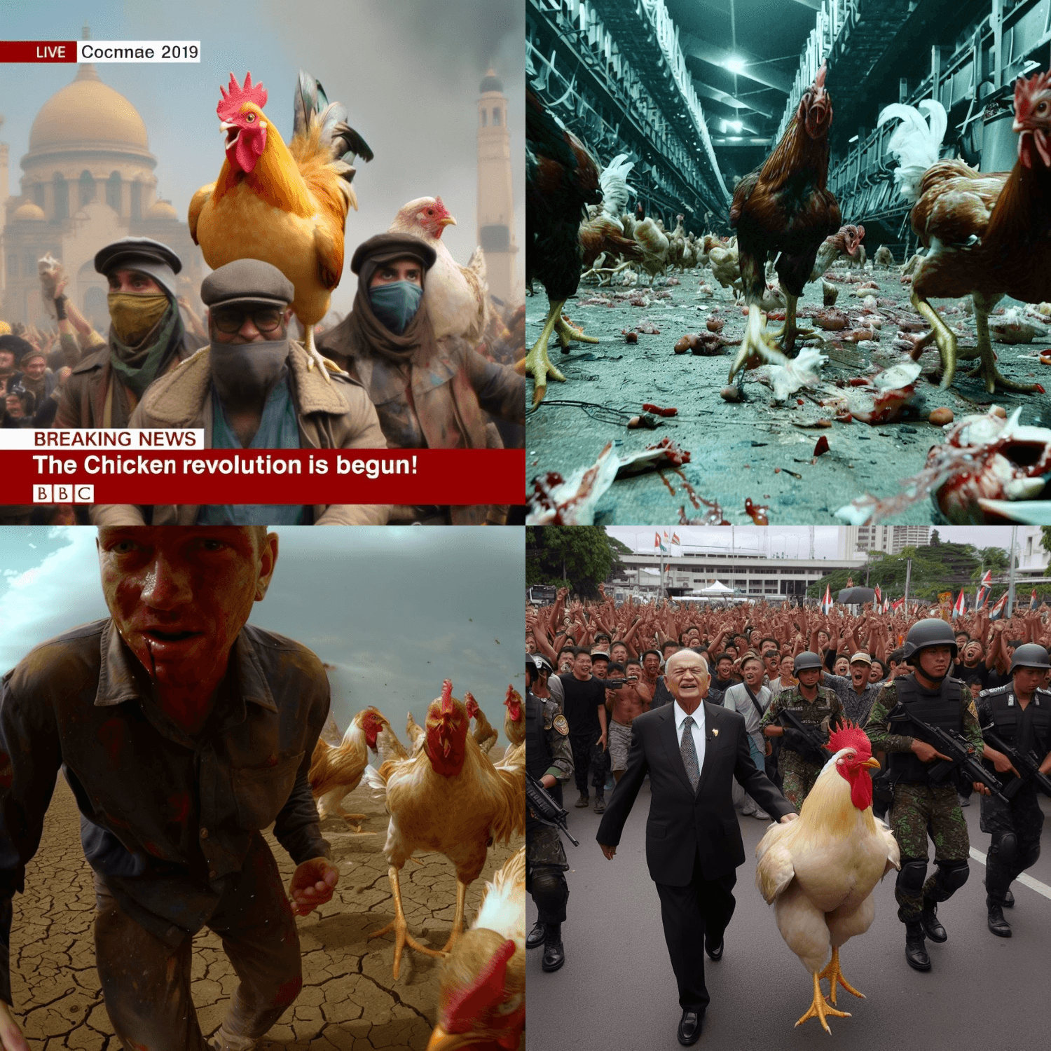 Chicken AI, Animal AI Image, funny ai