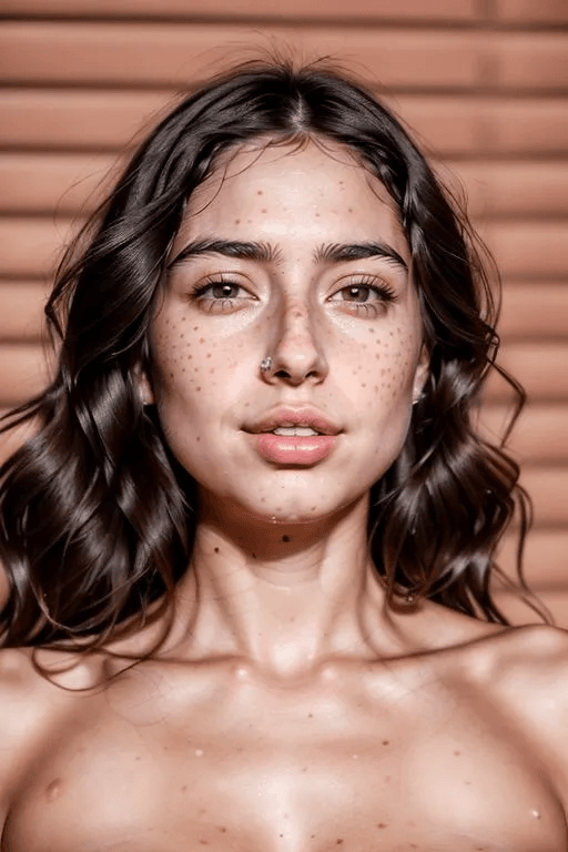 Freckled AI girl